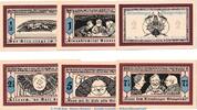 DE 6 x Notgeld Altenburg kompl. Notgeld Kalendermann Altenburg 20.2 , Set mit 6 Scheinen in kfr. o.D. Thüringen -