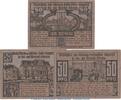 Notgeld DE 3 Scheine kpl. Oldesloe , Notgeld Sängerfest Set mit 3 Scheinen in kfr. M-G 1020.1 , 1921 -