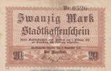 DE 20 Mark Banknote Fürstenwalde , 20 Mark Schein in gbr. Geiger 164.02 , 03.12.1918 , BBG -