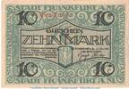 DE 5 Mark Notgeld Stadt Frankfurt a.M. 10 Mark Schein in gbr. Geiger 150.02 , 15.10.1918 -