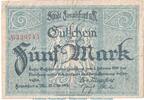 DE 5 Mark Notgeld Stadt Frankfurt a.M. 5 Mark Schein in gbr. Geiger 150.01 , 15.10.1918 -