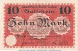 DE 10 Mark Notgeld Stadt Forst , 10 Mark Schein in gbr. Geiger 147.02.c von 1918 , BBG -