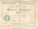 DE 100 Millionen Notgeld Frankenthal , 100 Millionen Mark Schein in gbr. Keller 1520.g von 1923 -