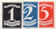 Notgeld DE 3 Scheine kpl. Notgeld Stadt Waldenburg 1371.11 , Set mit 3 Scheinen in kfr. von 1921 , SLN -