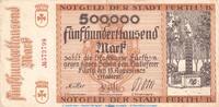 DE 500.000 Mk. Notgeld Stadt Fürth , 500.000 Mark Schein in gbr. Keller 1654.d von 1923 Bayern -