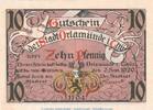 Kleingeld 1914-1922 10 Pf. Notgeld der Stadt Orlamünde , 10 Pfennig Schein in kfr. Tieste 5415.05.06 -