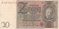 DE 20 Mk. 1929 Reichsbanknote , 20 Mark Schein -G 1- in gbr. DEU-184.a, ... 5,95 EUR prix TTC + 7,99 EUR frais d'envoi