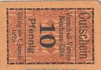 DE 10 Pf. Notgeld Vorschussverein Neuhaus , 10 Pfennig Schein in f-kfr. Tieste 4860.05.01 -