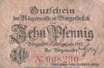 DE 10 Pf. Notgeld Stadt Bingerbrück , 10 Pfennig Schein in gbr. Tieste 0635.05.01 von 1917 -