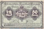 DE 50 Pf. Notgeld Stadt Prenzlau , 50 Pfennig Schein -E- in f-kfr. Tieste 5755.10.26 o.D. -