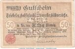 DE 50 Pf. Notgeld Hübner und Co. Triebel , 50 Pfennig Schein in gbr. Tieste 7445.05.06 -