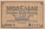 DE 20 Pf. Notgeld Kreis Calau , 20 Pfennig Schein in gbr. Tieste 1060.05.12 von 1918 , BBG -
