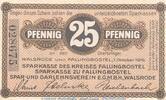 DE 25 Pf. Notgeld Sparkasse Walsrode , 25 Pfennig Schein in kfr. Tieste 7680.05.10 , 1919 -