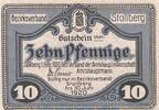 DE 10 Pf. Notgeld Amtshauptmannschaft Stollberg , 10 Pfennig Schein in kfr. Tie 7155.05.20 -