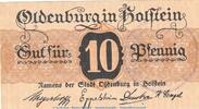 Notgeld 10 Pf. Notgeld Stadt Oldenburg , 10 Pfennig Schein in kfr. Tieste 5365.05.02 o.D. SH -