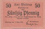 Notgeld DE 50 Pf. Notgeld Amt Waltrop , 50 Pfennig Schein in kfr. Tieste 7690.05.15 von 1920 , NRW -