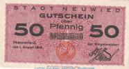 Notgeld DE 50 Pf. Notgeld Stadt Neuwied , 50 Pfennig Schein in kfr. Tieste 5025.10.10 von 1919 RHL -