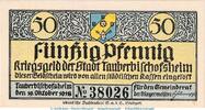 Notgeld DE 50 Pf. Notgeld Stadt Tauberbischofsheim , 50 Pfennig Schein in kfr. Tieste 7295.05.05 -
