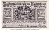 DE 25 Pf. Notgeld Stadt Hildesheim , 25 Pfennig -Muster-Schein in kfr. Tieste 3030.10.05.M -