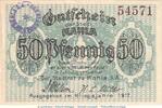 DE 50 Pf. Notgeld Stadt Kahla , 50 Pfennig Schein in kfr. Tieste 3325.05.15 von 1917 , TH -