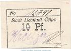 Kleingeld 1914-1922 10 Pf. Notgeld Stadt Liebstadt , 10 Pfennig Schein in kfr. Tieste 4075.05.45 o.D. OPR -