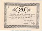 Großnotgeld 1918 20 Mk. Notgeld Stadt Hersfeld , 20 Mark Schein in kfr. Geiger 231.08.c von 1918 , HE -