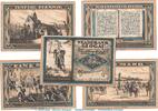 Serienscheine DE 5 Scheine kpl. Notgeld Stadtbank Glogau 440.1.a , Set mit 5 Scheinen in kfr. o.D. Schlesien -