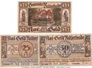 Serienscheine DE 3 Scheine kpl. Notgeld Stadt Ritterhude 1126.1 , Set mit 3 Scheinen in kfr. o.D. Niedersachsen -