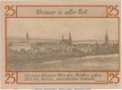 DE 25 Pf. Nr.5 Notgeld Stadt Weimar 1398.3.a , 25 Pfennig Schein Nr.5 in kfr. von 1921 , TH -