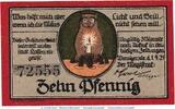 Serienscheine DE 10 Pf. Notgeld Stadt Wernigerode 1407.3 , 10 Pfennig Schein in kfr. von 1921 , SA -