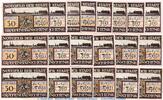 Seriennotgeld Deutschland 20 x 50 Pf. Notgeld Stadt Gräfenhainichen 461.1-3 , Set mit 20 x 50 Pfennig in kfr. o.D. SA -