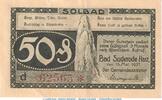 De 50 Pf. -d statt f- Notgeld Gemeinde Suderode 1292.1.b , 50 Pfennig -vertauschter Buchstabe- L-gbr. -