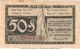 De 50 Pf. -a statt c- Notgeld Gemeinde Suderode 1292.1.b , 50 Pfennig -A statt C- in gbr. von 1921 SA -