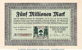 Großnotgeld Inflation 5 Millionen Mark Notgeld Molkereiverband Leer , 5 Millionen Mark Schein in kfr. Keller 2981.a NDS -