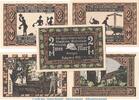 Seriennotgeld Deutschland 5 Scheine kompl. Notgeld Stahlhelm Westerstede 1420.1 , Set mit 5 Scheinen in kfr. von 1922 , NDS -