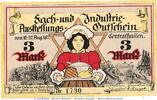 Seriennotgeld Deutschland 3 Mark Schein Notgeld Wirteverein von 1877 Bremen 168.1 , 3 Mark Schein in kfr. von 1922 , NDS -