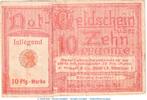 Notgeld Deutschland 10 Pfennig Schein Notgeld P.Heinrich Münster , 10 Pfennig Briefmarkennotgeld in gbr. Tie. 4720.035 -
