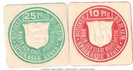 Notgeld De. 2 Scheine kpl. Notgeld Stadt Regis , Set mit 2 Scheinen in kfr. Tieste 5965.05.15-16 o.D. -