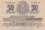 Großnotgeld Inflation 50 Mark -Überdruck- Notgeld Stadt Burg , 50 Mark -Überdruck- in gbr. Müller 720.1 von 1922 , SA -