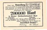 Großnotgeld Inflation 200.000 Mark Schein Notgeld Gewerkschaft Ehmen , 200.000 Mark Schein in kfr. Keller 1243.g-L , 1923 -