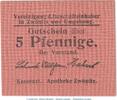 Notgeld DE 5 Pf. Notgeld Geschäftsinhaber Zwönitz , 5 Pfennig Schein in kfr. Tieste 8310.10.01 -