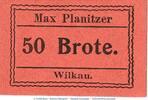 Notgeld Deutschland 50 Brote Schein Notgeld Bäckerei Max Planitzer Wilkau , 50 Brote Schein in kfr. o.D. Sachsen -