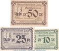 Notgeld De 3 Scheine kpl. Notgeld Stadt Jena , Set mit 3 Scheinen in kfr. Tieste 3270.35.20-22 von 1920 , -