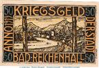 Notgeld DE 50 Pf. Notgeld Bad Reichenhall , 50 Pfennig Schein in kfr. Tieste 5990.20.05 von 1919 -