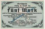 Großnotgeld 5 Mk. Dippoldiswalde , Banknote 5 Mark Schein in kfr. Geiger 103.01 , Grossnotgeld -