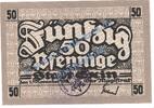 Kleingeld 1914-1922 DE 50 Pf. Exin , Notgeld 50 Pfennig Schein in kfr. Tieste 1830.05.57 , Posen von 1918 -