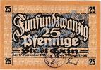 Kleingeld 1914-1922 DE 25 Pf. Exin , Notgeld 25 Pfennig Schein in kfr. Tieste 1830.05.56 , Posen von 1918 -