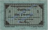 Notgeld 5 Pf. Ettal , Notgeld 5 Pfennig Schein in kfr. Tieste 1810.05.17 , Bayern o.D. -
