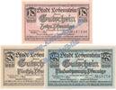 Notgeld De 3 Scheine Lobenstein , Notgeld Set mit 3 Scheinen in kfr. Tieste 4160.05.10-12 , Thüringen -