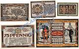 Serienscheine DE 5 Scheine kpl. Lingen , Notgeld Set mit 5 Scheinen in kfr. M-G 803.1-4 , Niedersachsen o.D. -